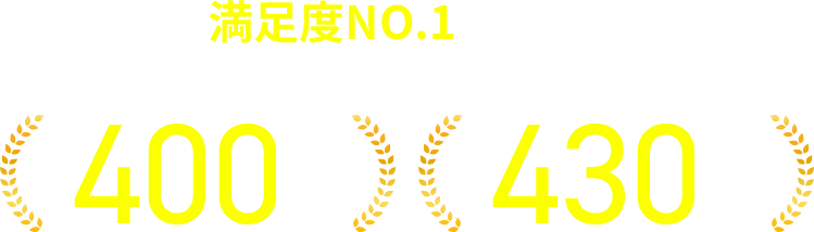 お客様満足度NO.1の実績を獲得! 制作実績400件以上 CVR改善430%以上